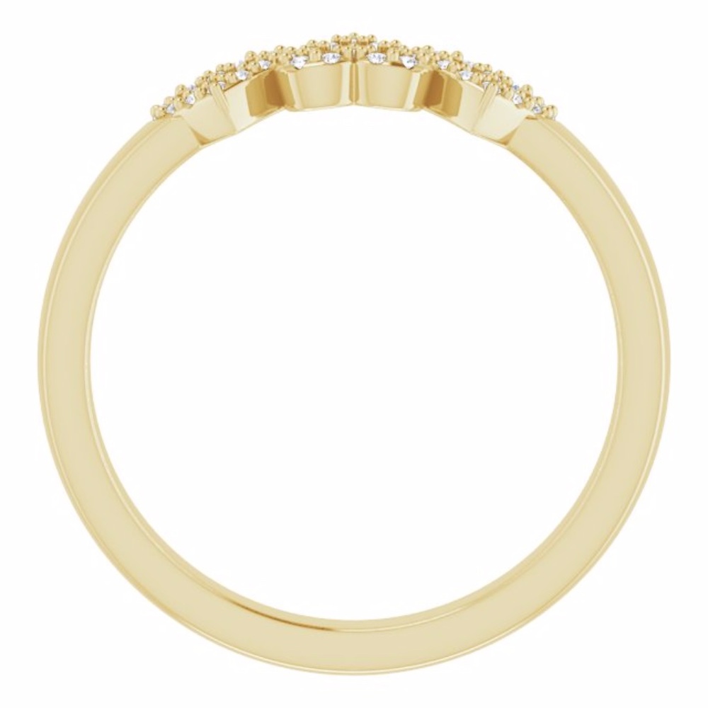 14K Yellow .08 CTW Diamond Heart Ring - Picture 5 of 5
